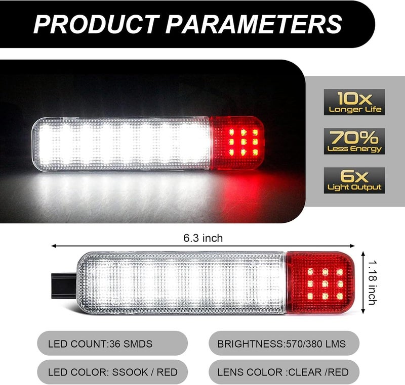 dawfall Pack-2 Car Interior Door LED Light, Super Bright Vehicle Door Panel Courtesy Light, Compatible with Chevrolet, Taher, Silverado, Saaban, GMC, Cadillac, Hummer (White Light) - Image 2